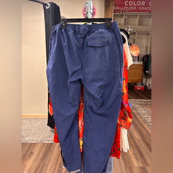 Peter Millar Navy Water Proof pull on golf pants Large - Picture 8 of 12
